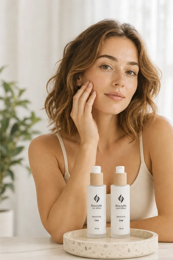 Frau bei ihrer persönlichen BeautyMe Hautpflege-Routine